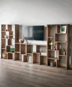 Alternative view of Έπιπλο TV τοίχου λευκό μοντέρνο, minimal