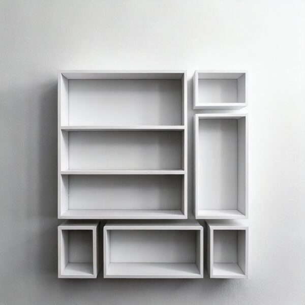 Alternative view of Κομοδίνο τοίχου λευκό μοντέρνο, minimal