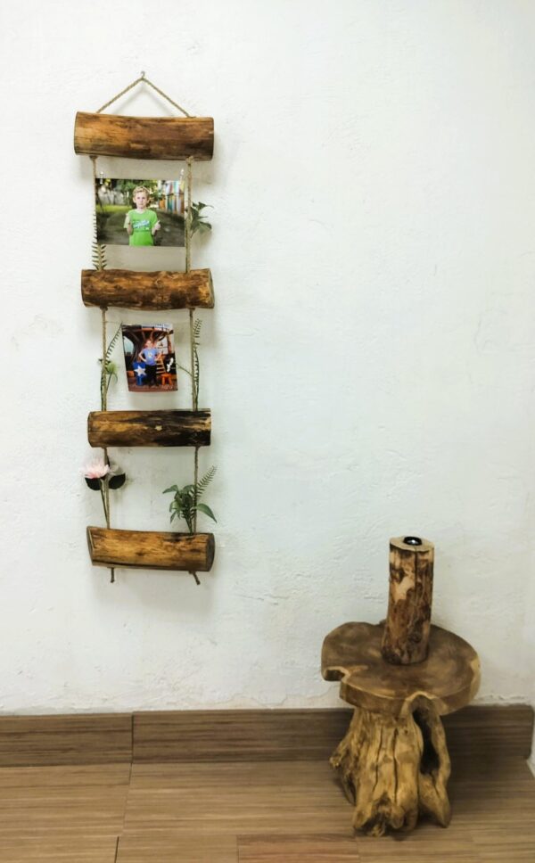 Alternative view of Ράφι αποθήκευσης τοίχου boho, rustic